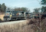 Seaboard System B30-7 #5508, U36B #5775, B23-7's #5119 & 5102 and U23B #2812 lead train #323 into the yard 